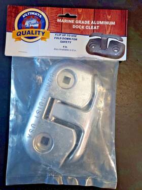 Udp33880 Ultimate Dock & Pier Edge Flip Up Folding 6 Inch Cleat Boat Solid Almag 35 Marine Grade Aluminum