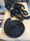 Unbranded 4 New 3 8 X 6 Black Double Braided Fender Line Boat Mooring Spliced Eye 683422406874