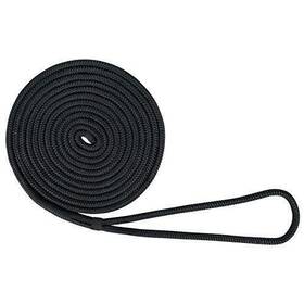 Us Ropes 012785324123 Usr Rope Nylon Double Braided Dock Line 5/8 Inch X 30ft Black Boat Mooring
