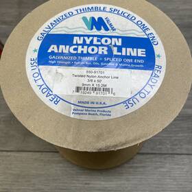 550-91701 Valmar Boat Anchor Line Twisted White Nylon 3/8 In X 50 Ft