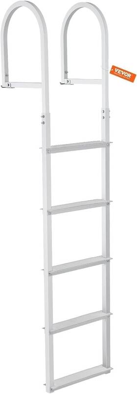 Straight-5 Vevor 197988987611 Removable Dock Ladder 3/4/5 Steps 350/500lbs Load Step