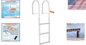 Vevor 768558089686 Versatile 3 Step Dock Ladder With 500lbs Capacity And Easy Installation