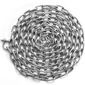 Mlbxgm20ft516gj1j Vevor 20 Ft Anchor Boat Chain 5/16 Inch 316 Stainless Steel With Two Shackles