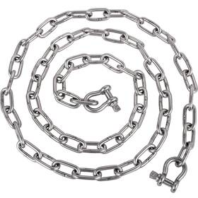 Mlbxgml6ft149zxsnv0 Vevor 6 Ft Boat Anchor Chain 1/4 6mm Stainless Steel 316 With 3/8 Bow Shackles