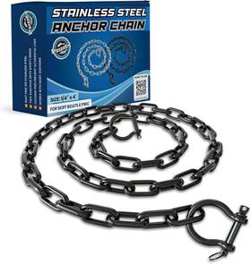 Wrx14x4ssac Wavesrx Blk Anchor Chain 1/4 Inch 4ft- Black