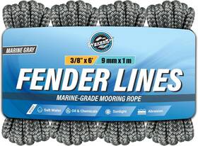 Wrxfl38x6mg Wavesrx 4pk Tr Ob Inch Open Box Fender Line 3/8 X6ft - Marine Grey