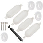 Gs2019495fe White 4 Ribbed Marine 6.5inch X 23inch Boat Fender Vinyl Bumper Dock Shield Protection