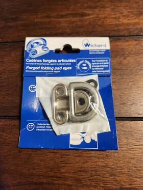 Wichard Marine 06604 Folding Pad Eye - Diameter 15/64 Inch Upc 3587790066043