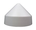 Pcrw090 Xcel Polyethylene Dock Piling Cap Round Cone 9 Inch White