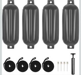 Fzq-grey-5.5 Xgeek Boat Fenders 4 Pack 5.5 Inch Bumpers For Boats Up To 35ft