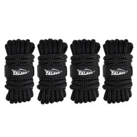 Yalava 953487682785 3/8 Inch X 15ft Dock Lines Boat Rope 4 Pack Marine Grade Double Braided Nylon Doc