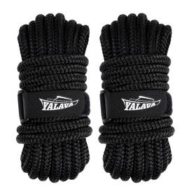 Ya-2p-2535 Yalava Dock Line 3/8 Inch X 25ft 2 Pack Marine Grade Boat Rope With 12 Eyelet Double