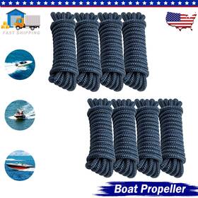 Yp-25062003a Young Props 8pcs 1/2 Inch X 15ft Dock Lines Nylon Rope For Boats Double Braided Boat Accessories