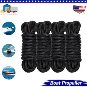Yp-25062007a Young Props 4 X 1/2 Inch 15ft Dock Lines Nylon Rope For Boats Double Braided Boat Accessories