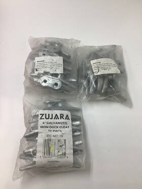 Dc-4gi-10 Zujara 3 Packs Of 10 Genuine Oem 4 Inch Galvanized Iron Dock Cleat
