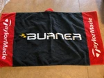 Taylormade Red/black Cotton Golf Towel With Hook 36"X 18.5" Large. Fixed Price $19.99.