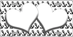 White Black Anchor Heart Center Metal Novelty License Plate Tag LP5298. Fixed Price $17.49.