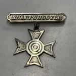 Sterling Wwi Us Army Navy Marine Sharpshooter Pin Back Open Catch Badge. Fixed Price $24.88.