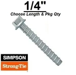 1/4" Simpson Strong Tie Titen Hd Heavy Duty Concrete Screw Anchor (choose Size). Fixed Price $2034.90.