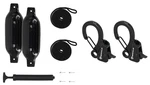 Rockville FEN245-BLACK Boat Fender Bumpers 4.5"X16", Lines + Pump Clips. Fixed Price $62.95.