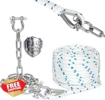 Fucnen 5/8" Boat Anchor Rope 150FT Chain Shackles Thimble. Fixed Price $192.99.