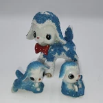Vintage Japan Blue Sugar Coated Lamb Babies Chain Anthropomorphic Dog Bow Tie. Fixed Price $44.99.