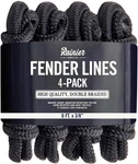 Rainiersupplyco Boat Fender Lines - Bumper Rope Dock 6' X 4 Pack Black. Fixed Price $37.30.