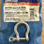 Nos Attwood Stainless Steel Anchor Shackle 1/4" 1500# Safe Load. Fixed Price $12.99.