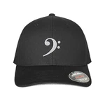 Bass Clef Embroidered Logo Flexfit Fitted Hat Baseball Musician Artist Black Cap. Fixed Price $19.99.