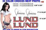 Lund 1800 Fisherman Adventure Hull Vinyl Boat Decals 30 Color Choices. Fixed Price $58.00.