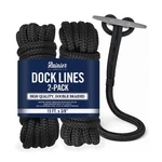 Rainiersupplyco Dock Lines 2-PACK Boat Rope For 15' X 3/8" (2 Pk), Black. Fixed Price $30.87.