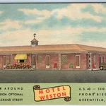 1953 Greenfield, Ind. Motel Weston Pc United Motor Courts Midcentury Modern A210. Fixed Price $7.00.