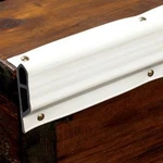 Dock Pro 25' X 2-1/4" 1-3/8" White Vinyl Edge Gard Edging, Coil. Fixed Price $53.62.
