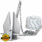 Fucnen 5-13LB Galvanized Anchor Kit Rope Chain Shackles Boat. Fixed Price $73.99.