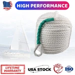 Boat Anchor Rope Three Strand Braided Twisted Line Premium Yacht 1/2"X 100FT. Fixed Price $26.99.