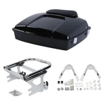 Tail Box Trunk Backrest Pad Chrome 2-UP Mount Rack Dock Kit For Hd Touring 97-08. Fixed Price $420.99.