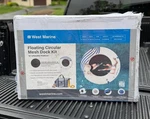 New West Marine Floating Circular Mesh Dock Kit 10FT Inflatable Platform. Fixed Price $500.00.