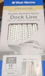 2 West Marine Double Braided Nylon Premium Dock Lines White, 3/8"X 15' Pack Of. Fixed Price $36.95.