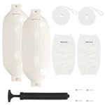 Rockville FEN210-WHITE Boat Fender Package Bumpers 10"X30", Covers, Lines. Fixed Price $99.95.