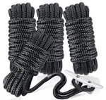 4 Pack 3/8" 15FT Double Braided Nylon Dock Lines Ropes Boats 12" Loop 5800 Lbs. Fixed Price $23.99.