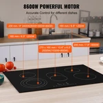 Vevor 30" 5-BURNER Electric Cooktop Sensor Touch Timer & Child Lock. Fixed Price $227.99.