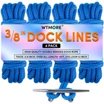 Lines Boat Ropes For Docking Double Braided Mooring Marine Lin.... Fixed Price $37.62.