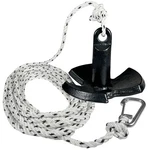 12 Lb River Boat Anchor Kit, Black Pvc, 5/16"X50' 3-STRAND Rope & Snap Hook. Fixed Price $44.00.