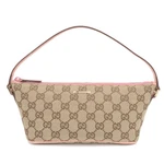 Gucci Gg Canvas Boat Bag Beige Pink Gold Hdw 07198 Authentic. Fixed Price $450.00.