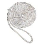 New England Ropes 3/4" Premium 3-STRAND Dock Line White W/tracer C6050-2. Fixed Price $94.29.