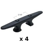 4 Pack Of 10 Inch Black Plastic Hollow Base Cleats For Boats And Docks. Fixed Price $70.92.