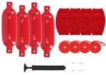 Rockville FEN465-RED Boat Fender Package Bumpers 6.5"X23", Covers, Lines. Fixed Price $89.95.