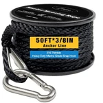 50 Feet Double Braided Nylon Boat Anchor Rope 3/8INCH With 316 Stainless Stee.... Fixed Price $33.24.