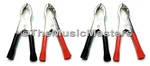 Two Pair Red Black 3" Car Boat Battery Cable Power Wire Spring Clip Clamps 30A. Fixed Price $12.49.