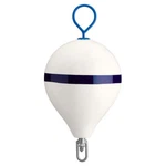 Polyform 17" Mooring Buoy W/galvanized Iron White Blue Stripe CM-3. Fixed Price $242.72.